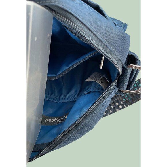 Lug Navy Quilted Crossbody Bag With Adjustable Strap & Multiple Compartments - Picture 8 of 12